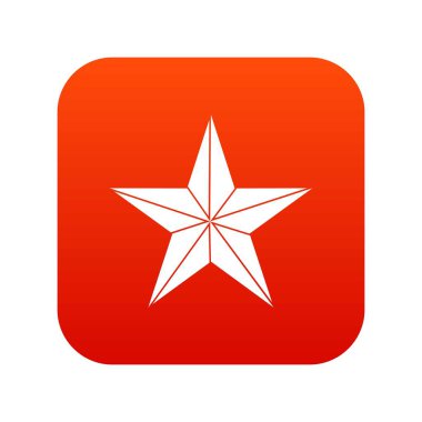 Yıldız simgesi dijital kırmızı