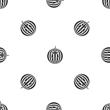 Gülümseyen karpuz desen sorunsuz siyah