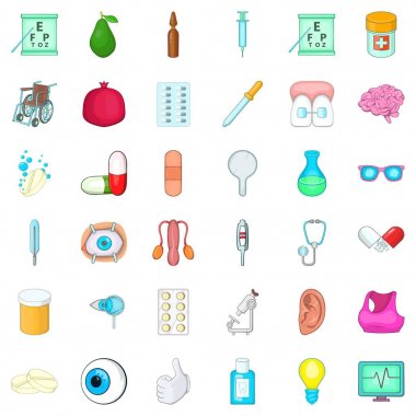 Yardım kiti Icons set, karikatür tarzı