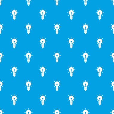 Ampul fikir desen kesintisiz mavi