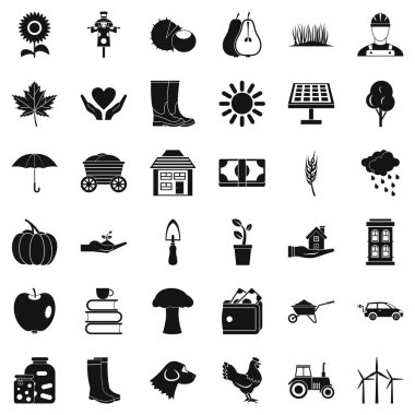 Tohum Icons set, basit tarzı