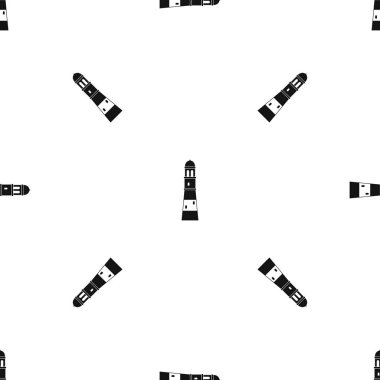 Deniz feneri desen sorunsuz siyah