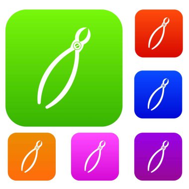 Diş çıkarma aleti renk koleksiyonu ayarla