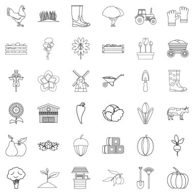 İşçi Icons set, anahat stili