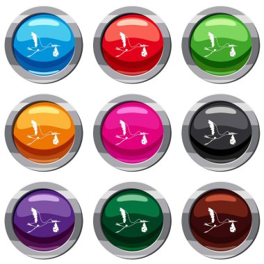 Leylek taşıyan 9 koleksiyonu ayarla