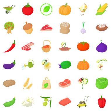 Çiftlik Icons set, izometrik stili