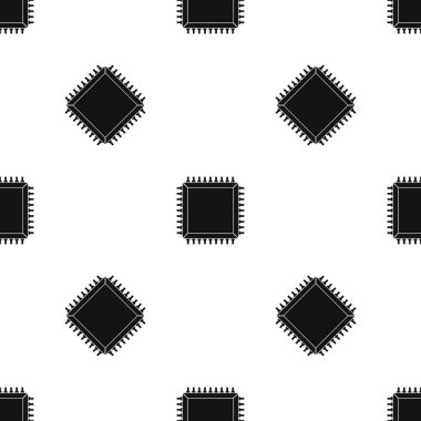 Bilgisayar mikroçip desen sorunsuz siyah