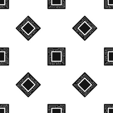 Mikroçip desen sorunsuz siyah