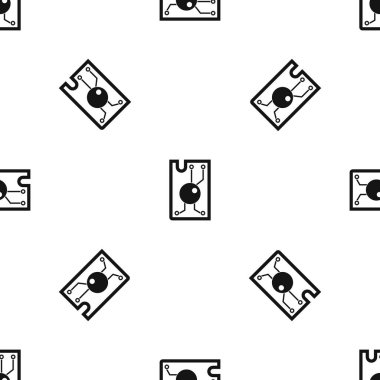 İşlemci çip desen sorunsuz siyah