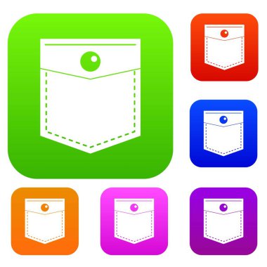 Siyah cep sembolü renk koleksiyonu ayarla