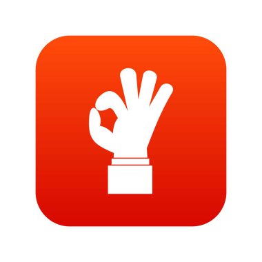 Tamam jest simgesi dijital kırmızı