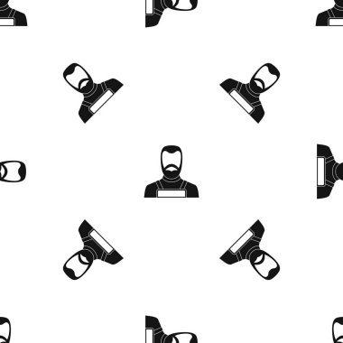 Demirci desen sorunsuz siyah