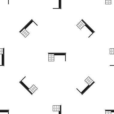 Ahşap ofis Resepsiyon desen sorunsuz siyah