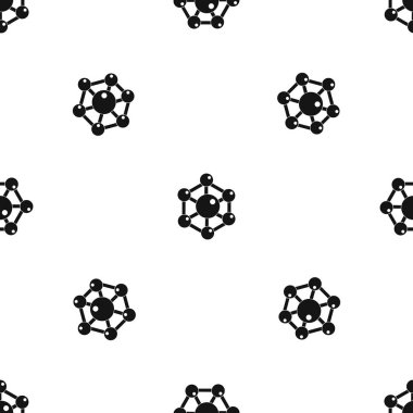 Kimyasal ve fiziksel molekülleri sorunsuz siyah desen