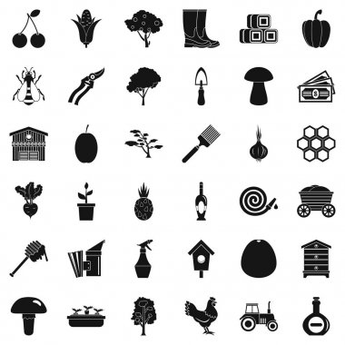 Zemin Icons set, basit tarzı