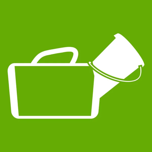 Medical bag icon green — Stock Vector