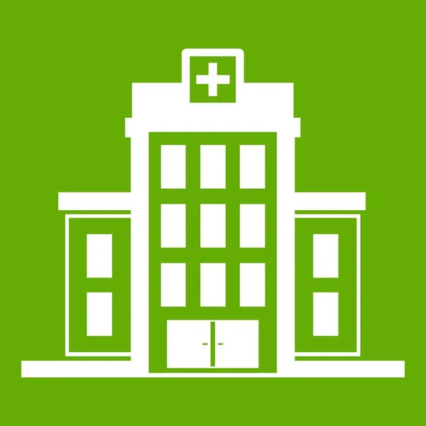 Icono del hospital verde — Vector de stock