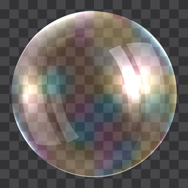 Концепция светлого мыльного пузыря, реалистичный стиль — стоковый вектор