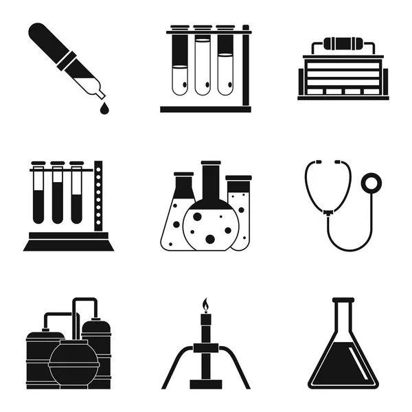Ensemble d'icônes de directeur scientifique, style simple — Image vectorielle