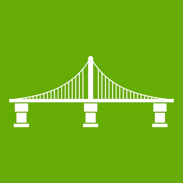 Bridge icon green — Stock Vector