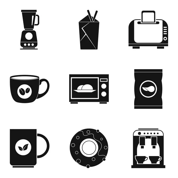 Freshly drink icons set, simple style — Stock Vector