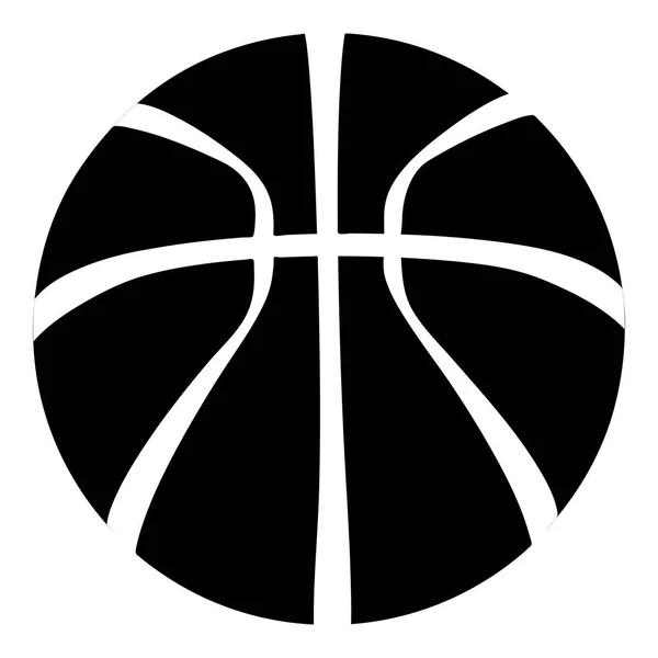 Basketbol simgesi, basit siyah stil — Stok Vektör
