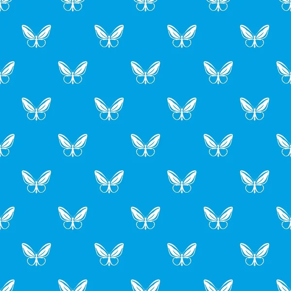 Patrón de mariposa azul sin costuras — Vector de stock