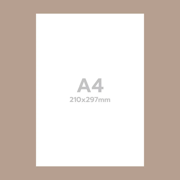 Макет бумаги формата А4, реалистичный стиль — стоковый вектор