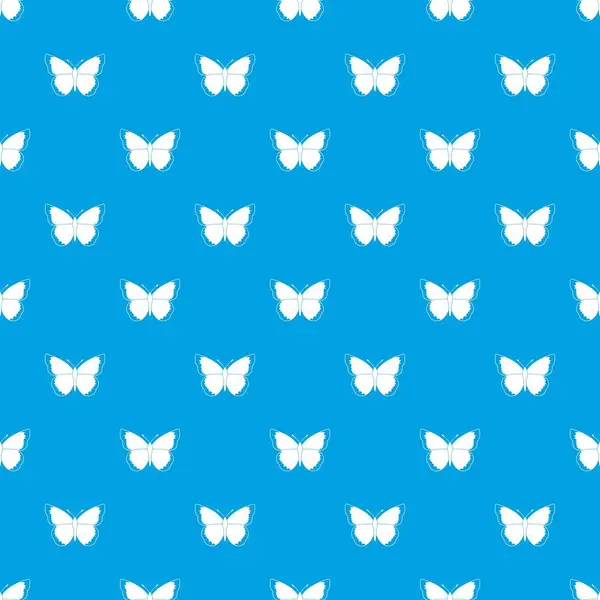 Schmetterlingsmuster nahtlos blau — Stockvektor