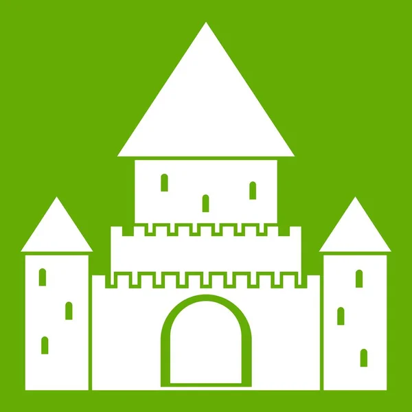 Επίσης στο κάστρο Chillon, Ελβετία εικονίδιο πράσινο — Διανυσματικό Αρχείο