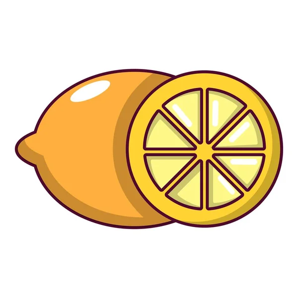 Ícone de limão, estilo cartoon — Vetor de Stock