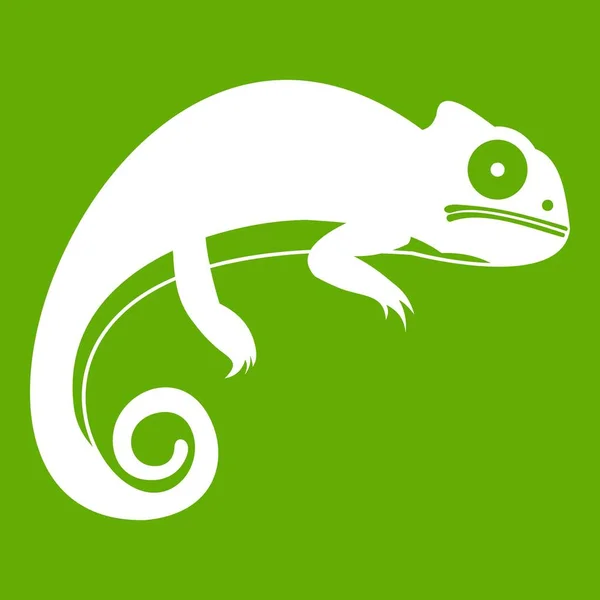 Camaleón icono verde — Archivo Imágenes Vectoriales