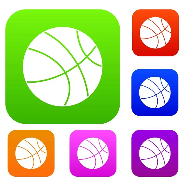 Basketballset Farbkollektion — Stockvektor