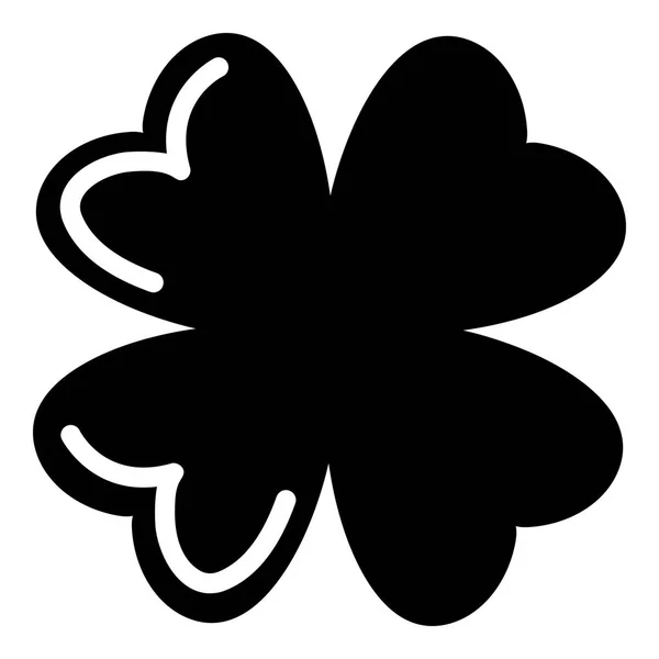 Quatrefoil icono de la hoja, estilo negro simple — Archivo Imágenes Vectoriales