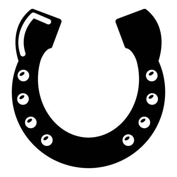 Patkó ikon, egyszerű fekete stílus — Stock Vector