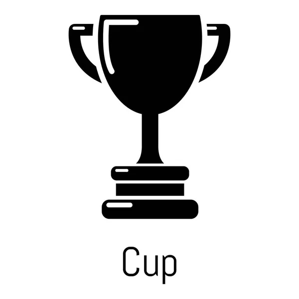 Icona della tazza, semplice stile nero — Vettoriale Stock