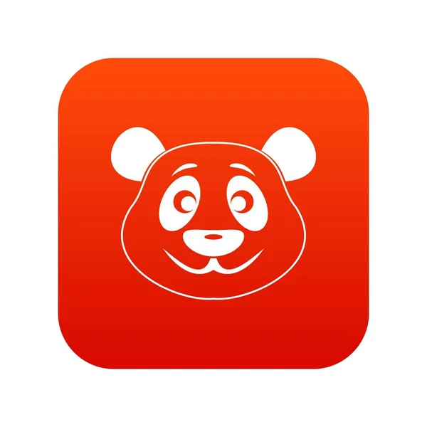 Піктограма панди цифровий червоний — стоковий вектор