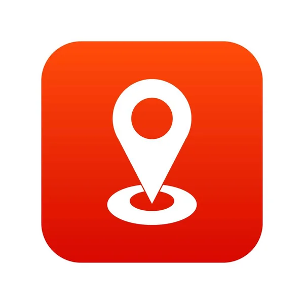 Harita işaretçi simgesi dijital kırmızı — Stok Vektör