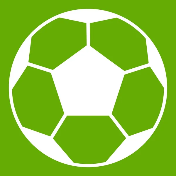 Fotbalový míč ikona zelená — Stockový vektor