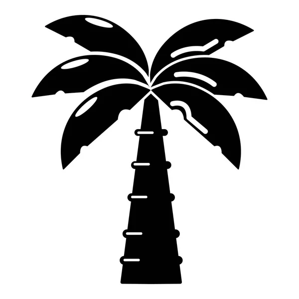 Palm pictogram, eenvoudige zwarte stijl — Stockvector