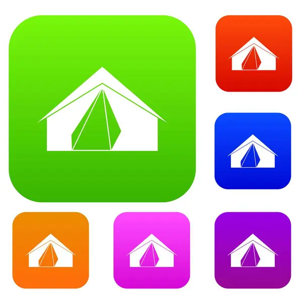 Aperto collezione di colori set tenda — Vettoriale Stock