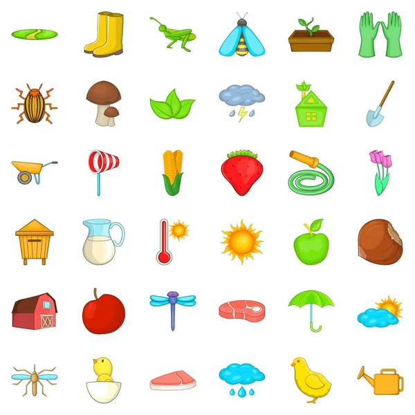 Landwirtschaftliche Ernte Icons Set, isometrischer Stil — Stockvektor