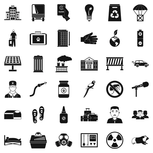 Bariyer Icons set, basit tarzı