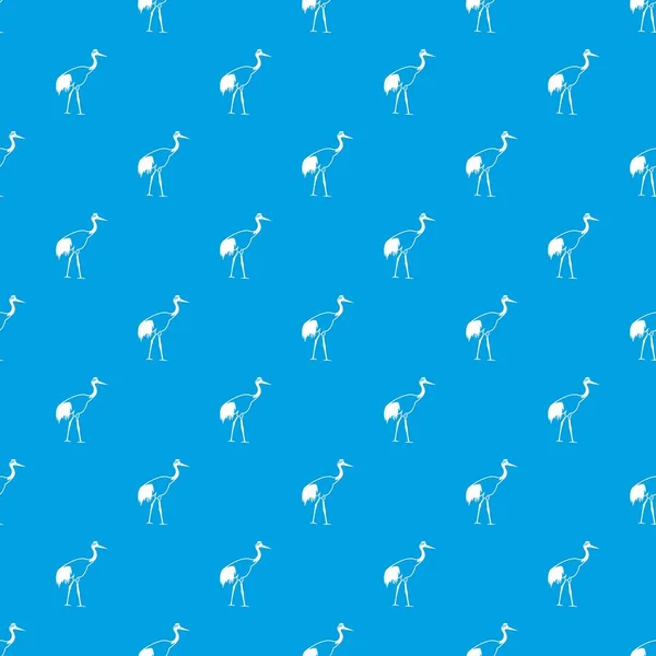 Cigogne motif sans couture bleu — Image vectorielle