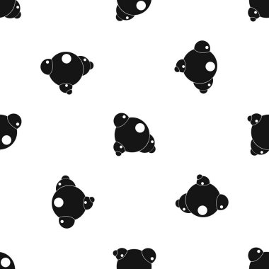 Kimyasal ve fiziksel molekülleri sorunsuz siyah desen