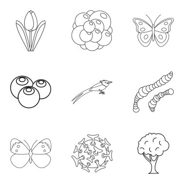 Gıda hayvan simgeler kümesi, anahat stili için