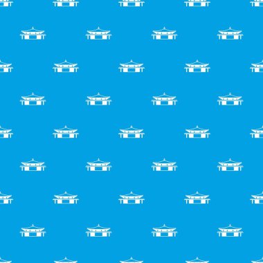 Tapınak desen kesintisiz mavi
