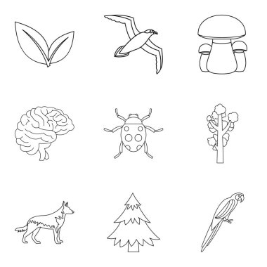 Hayvanları Koruma simgeler kümesi, anahat stili