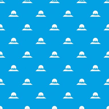 Güneş ve dağ kesintisiz mavi model