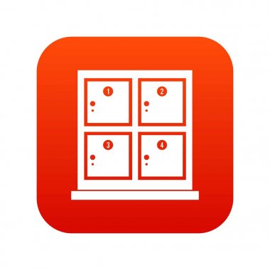 Hücre depolama süpermarket simgesi dijital kırmızı